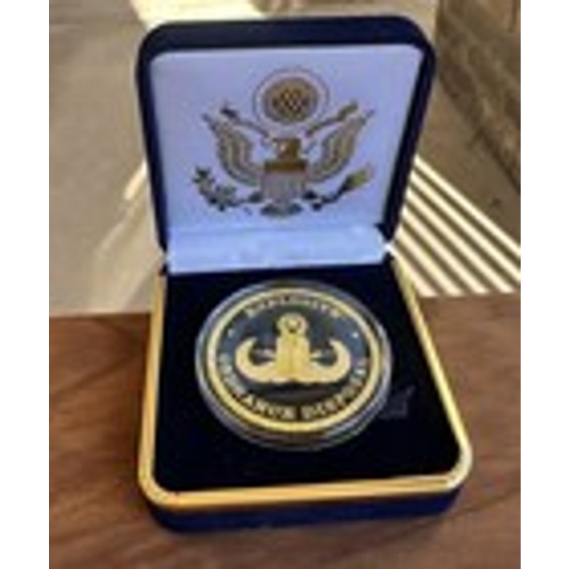 Department of Energy (DOE) Challenge Coin With Blue Velvet Case. Fast Shipping!