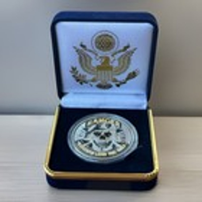 Department of Energy (DOE) Challenge Coin With Blue Velvet Case. Fast Shipping!