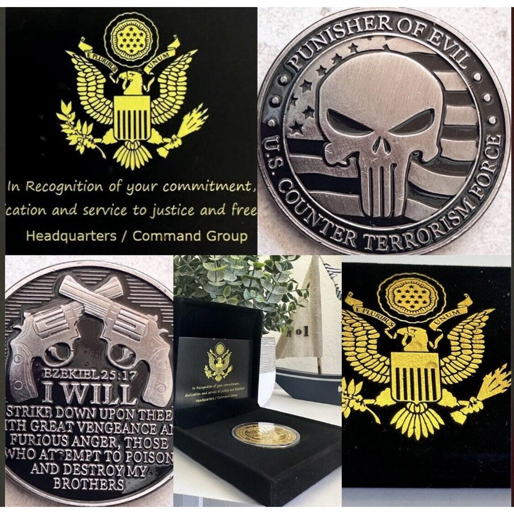 U.S Counter Terrorism Force Souvenir Silver Plated Coin USA
