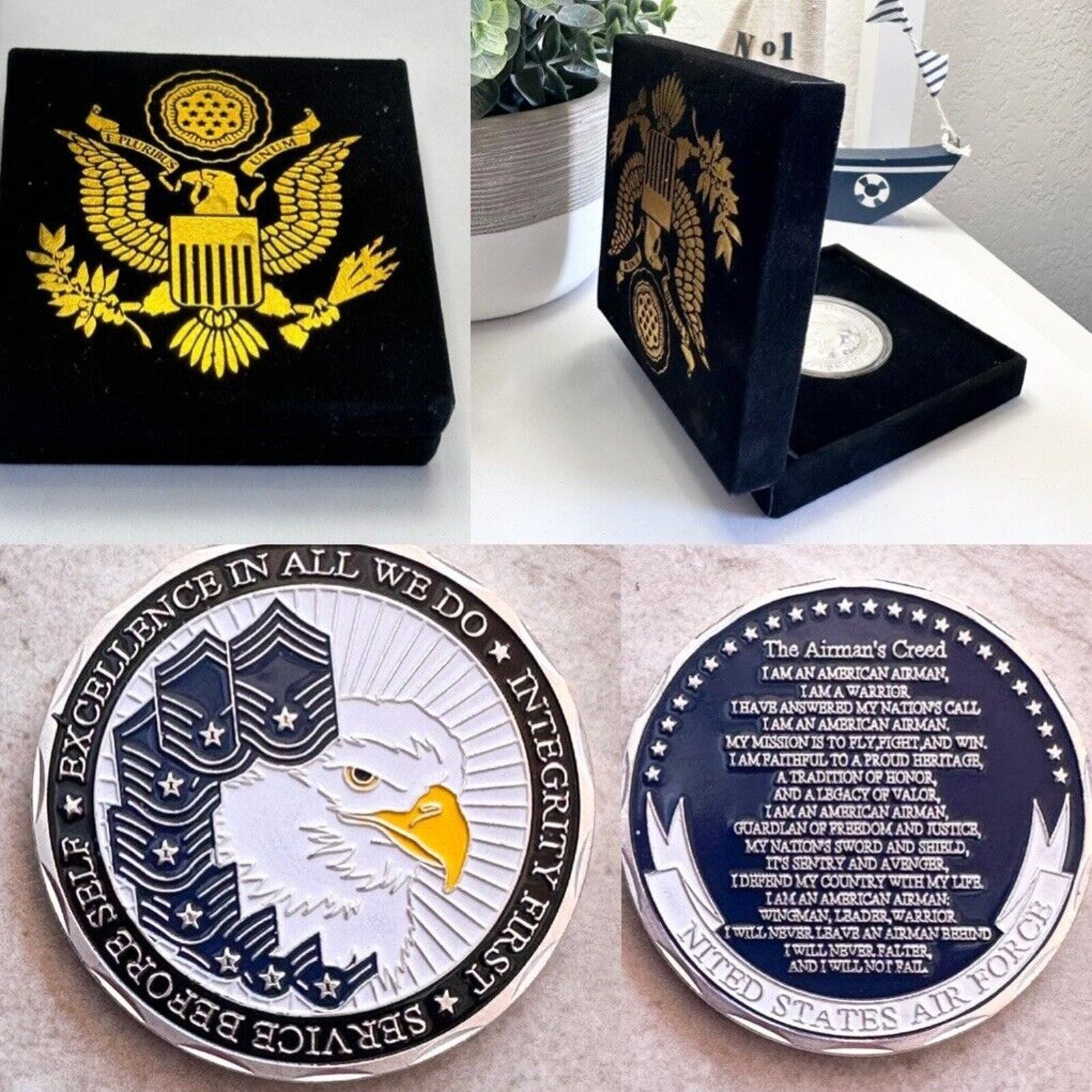 Air Force Challenge Coin Pilot Oath the Airman's Creed Military Gift Memento