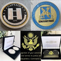 2pcs Army Rank Captain O-3 And Fort Huachuca  AZ intelligence school CHALLENGE COINS