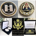 2pcs Army Rank Captain O-3 And Army Commanding Lewis Coin