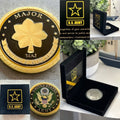 Army Rank Major MAJ Coin With Special Army Velvet Case Certificate