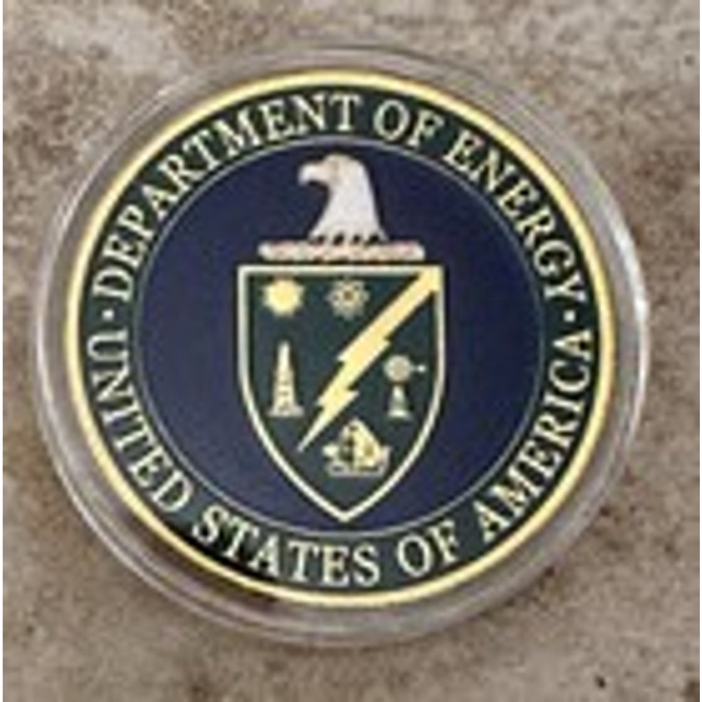 Copied - Department of Energy (DOE) Challenge Coin With Blue Velvet Case. Fast Shipping!