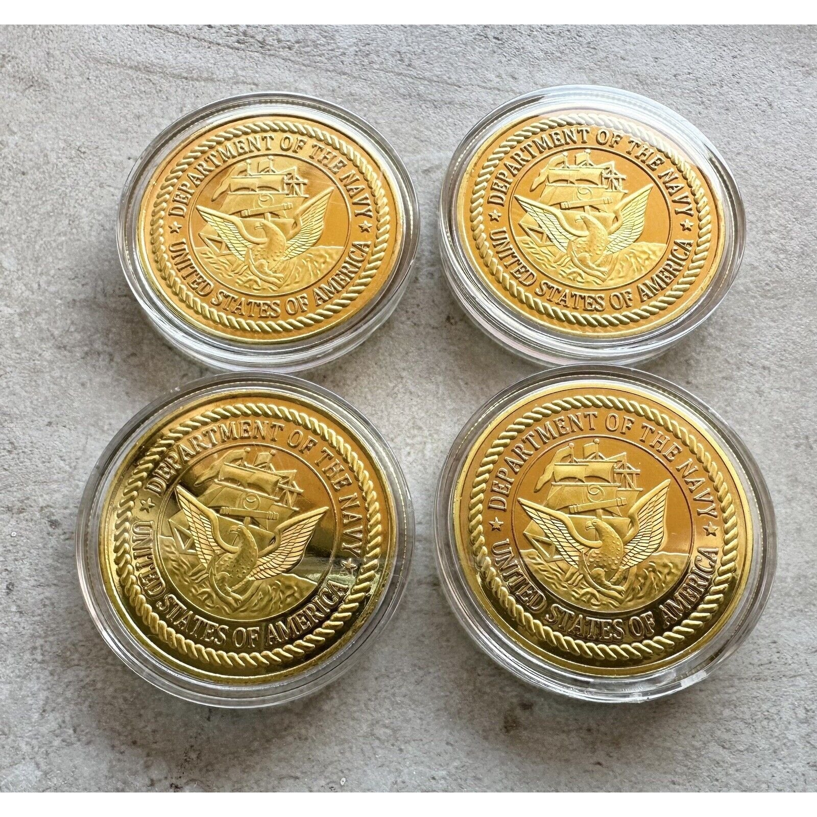 4 Pcs US NAVY USS Ranger CV-61, Independence CV-62, Kitty Hawk CV-63, CV-64 Coin