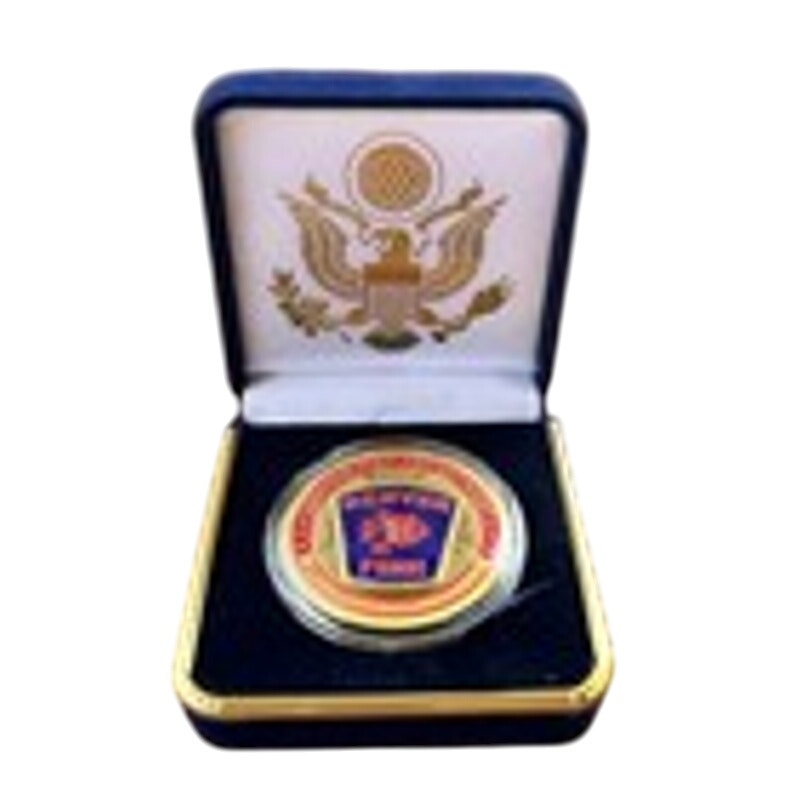 Department of Energy (DOE) Challenge Coin With Blue Velvet Case. Fast Shipping!