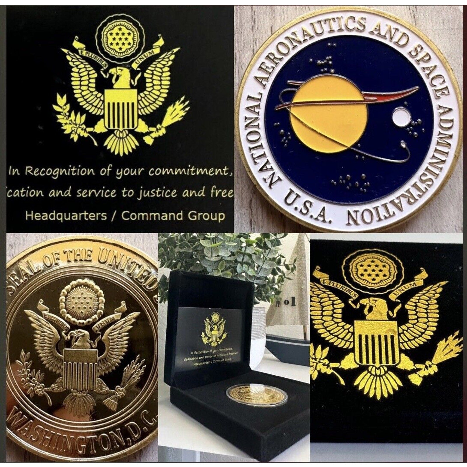 NATIONAL AERONAUTICS & SPACE ADMINISTRATION 'NASA' Challenge Coin USA