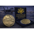 U S NAVY F-14 TOMCAT Challenge Coin w/ Retirement Award