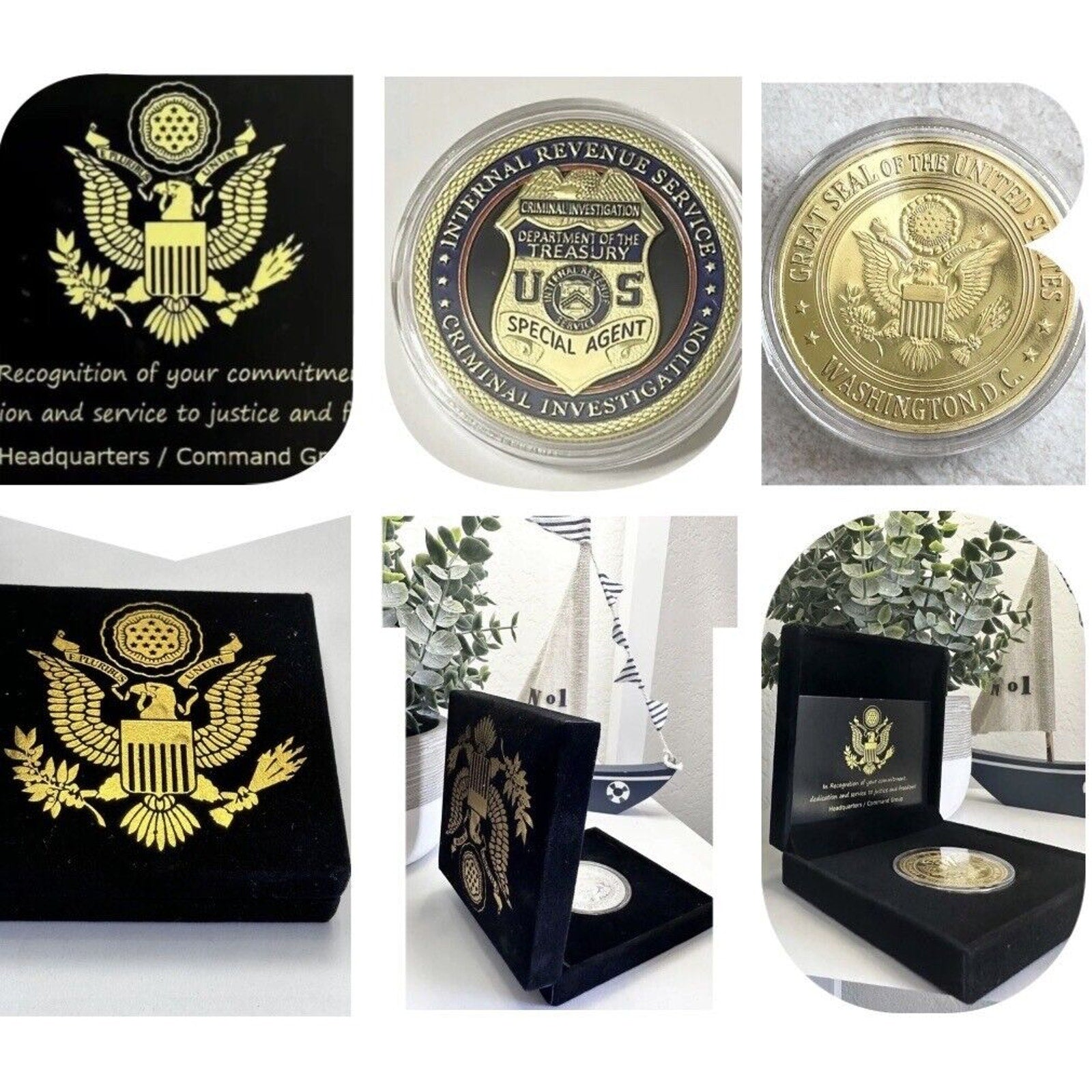 DEPARTMENT OF THE TREASURY IRS Special Agent Challenge Coin USA