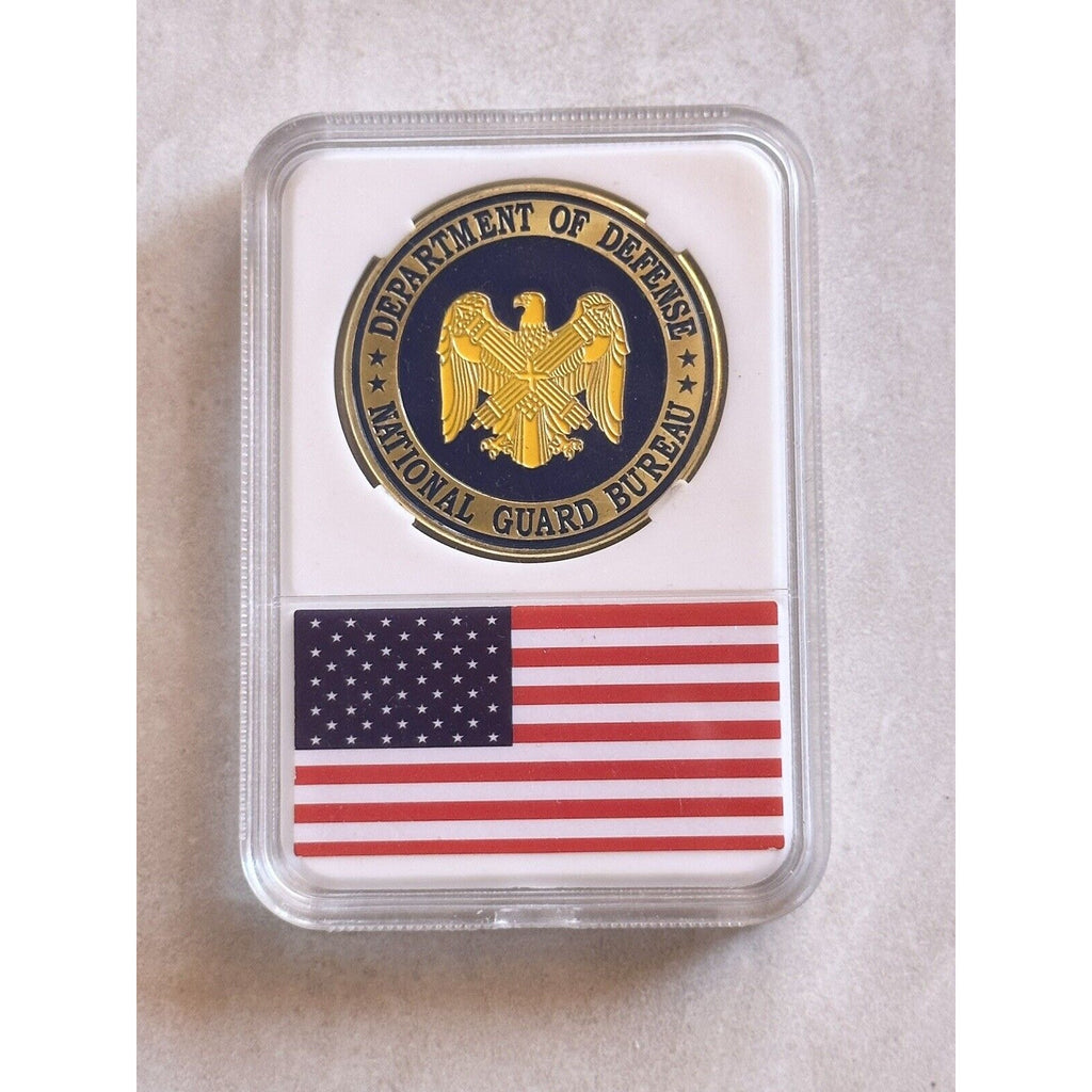 Department of Defense National Guard Bureau Challenge Coin With Case