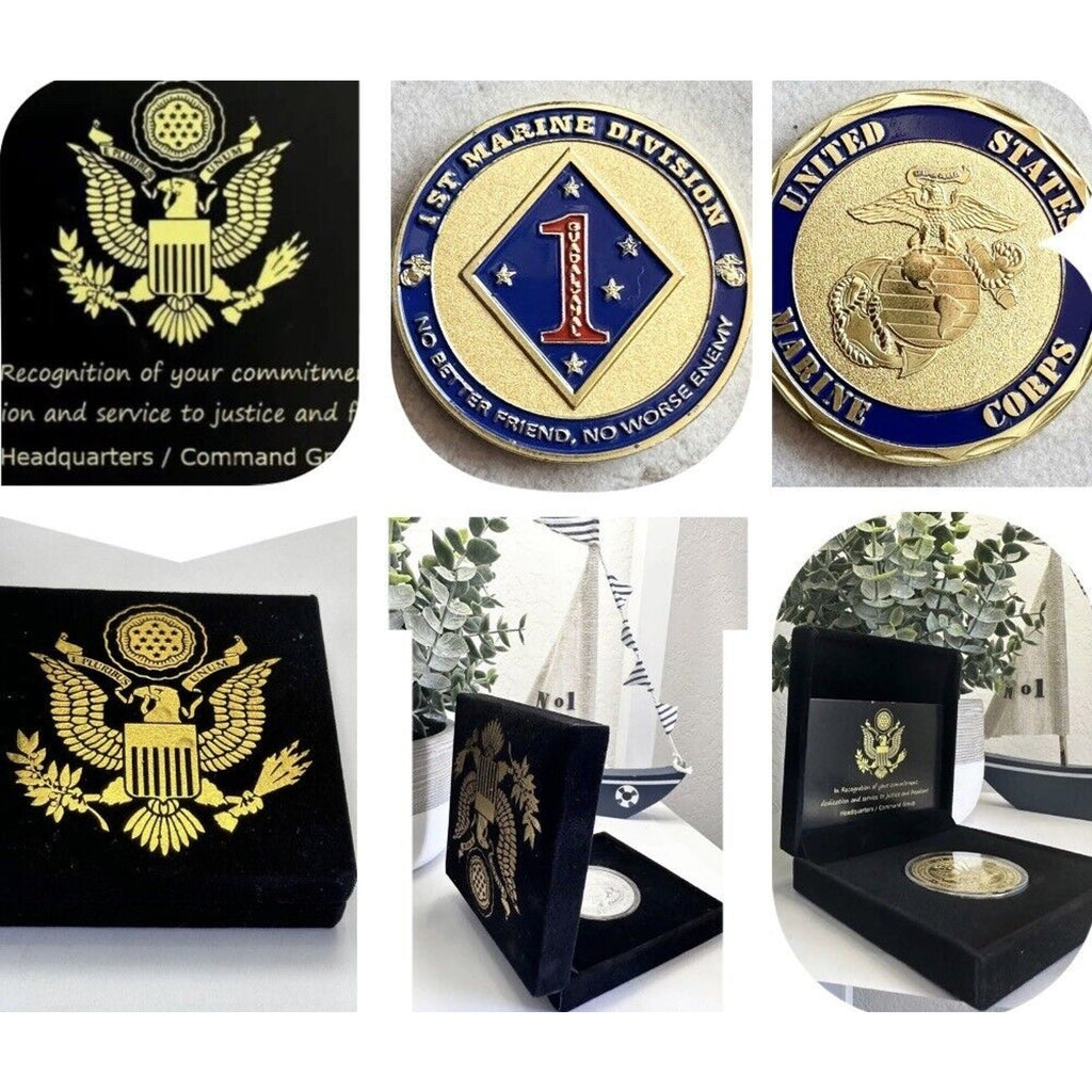 US MARINE CORPS - 1st MARINE DIVISION Challenge Coin USMC