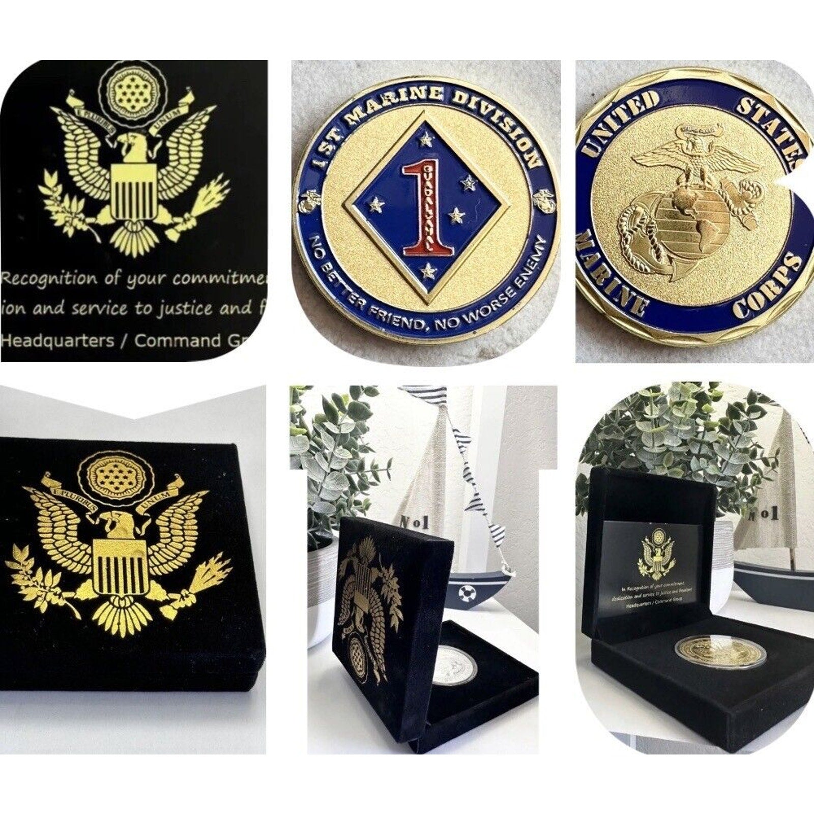 US MARINE CORPS - 1st MARINE DIVISION Challenge Coin USMC