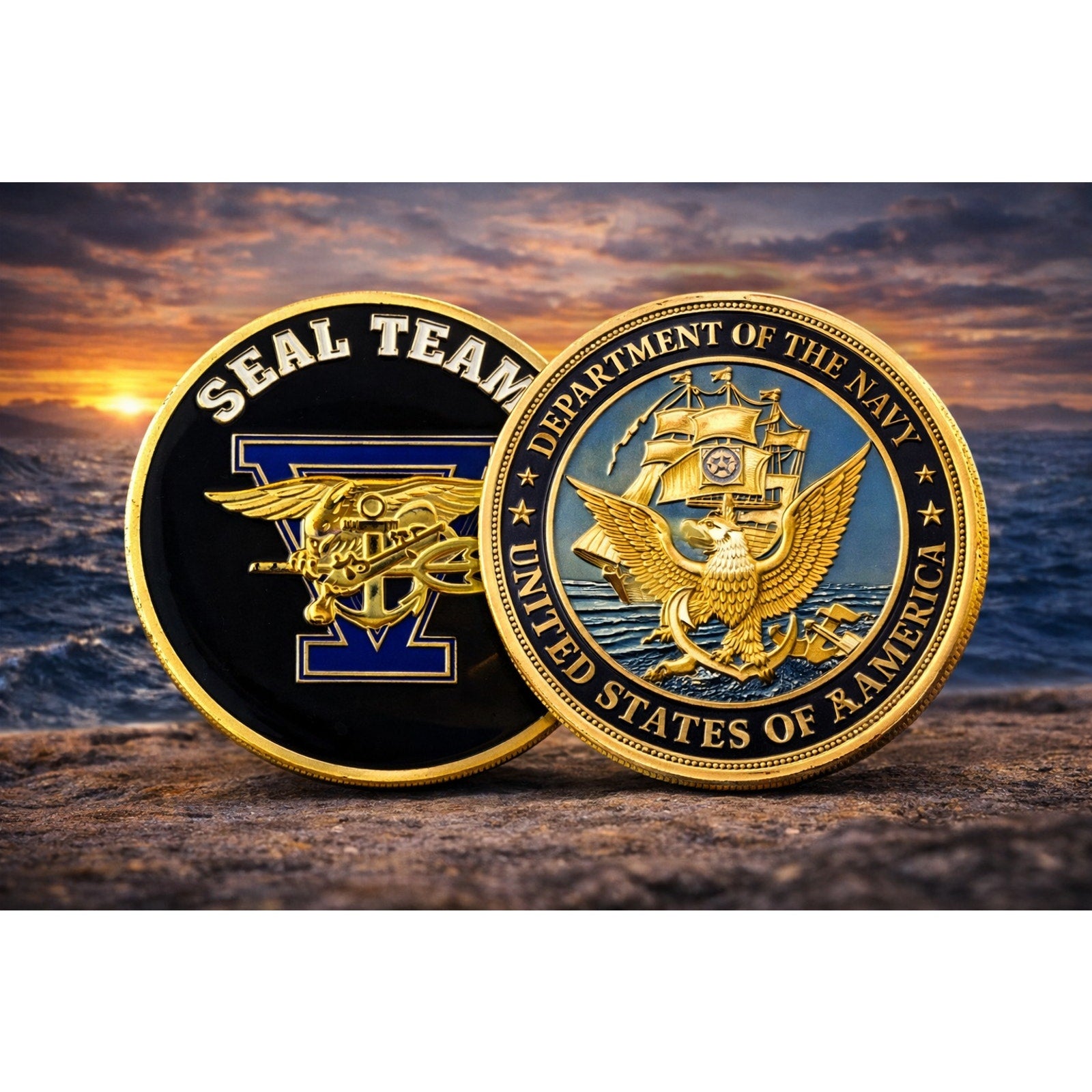 US NAVY SEAL TEAM FIVE Challenge Coin ·FAST SHIPPING· ·NEW· with case
