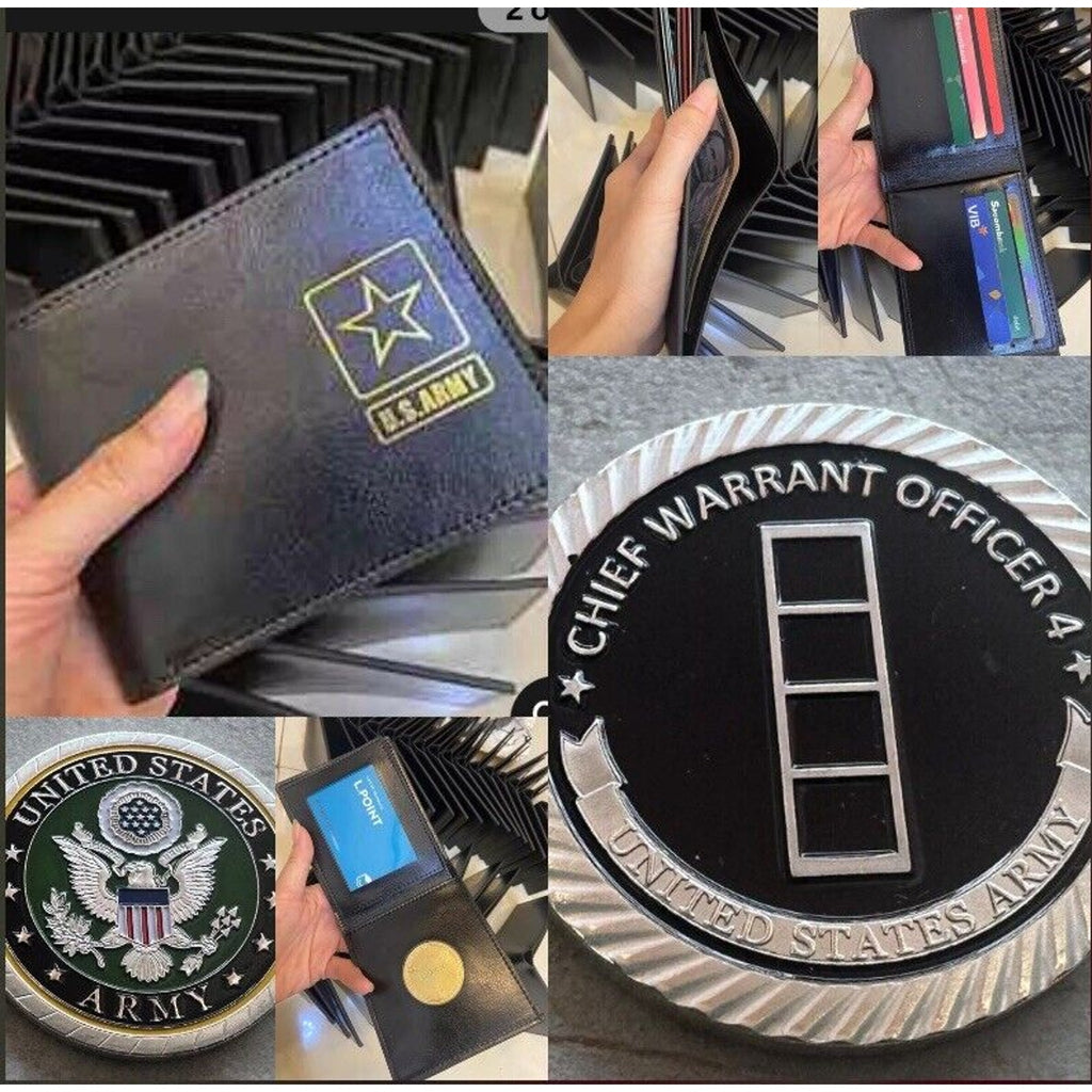 ARMY CHIEF WARRANT OFFICER 4 with Credential coin holder wallet