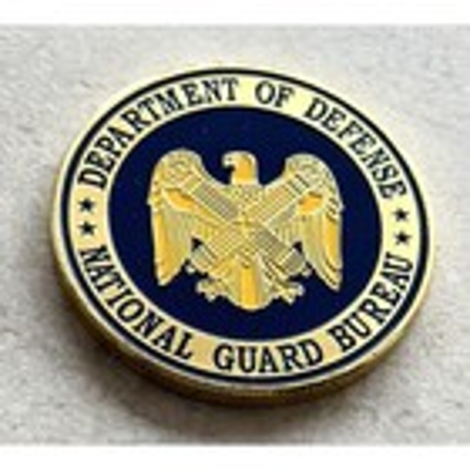 Copied - Department of Defense National Guard Bureau Challenge Coin with Blue Velvet Case