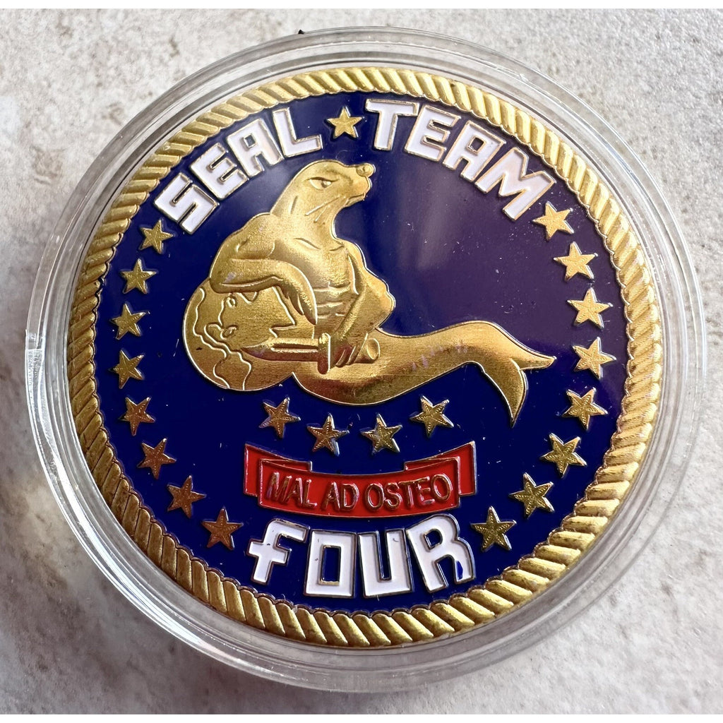 Seal Team 4 FOUR- US NAVY NAVAL SPECIAL WARFARE USN GROUP w/ Retirement Award