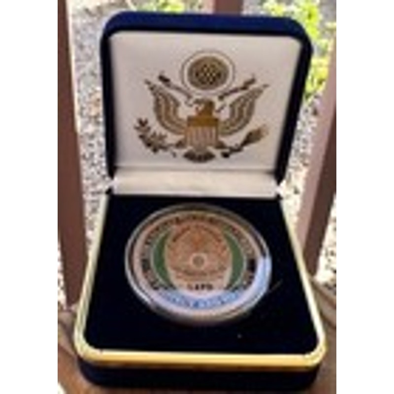 Department of Energy (DOE) Challenge Coin With Blue Velvet Case. Fast Shipping!