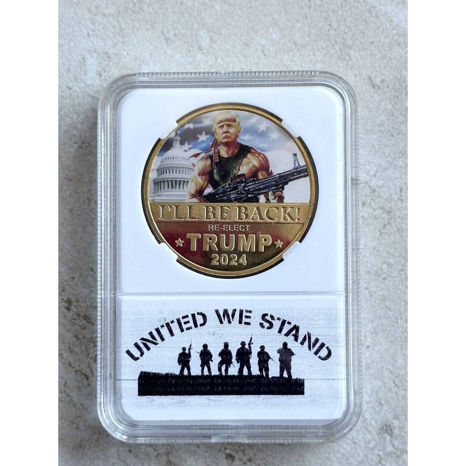 President Trump "I'll be back" Election 2024 Gold MAGA Coin