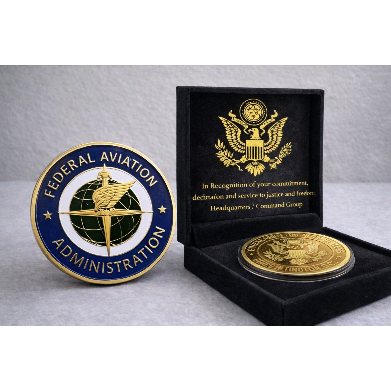 US Government Agency FEDERAL AVIATION ADMINISTRATION (FAA) w/ Achievement Award