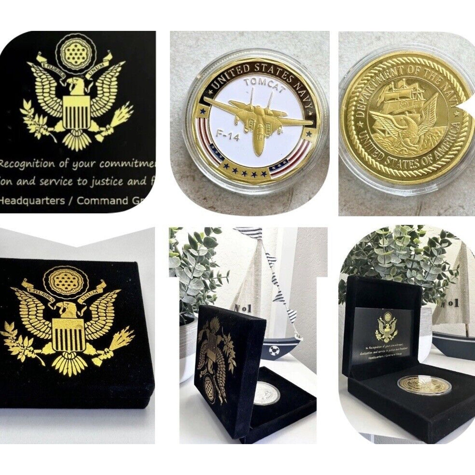 1 Pcs F-14 Tomcat Challenge Coin USN