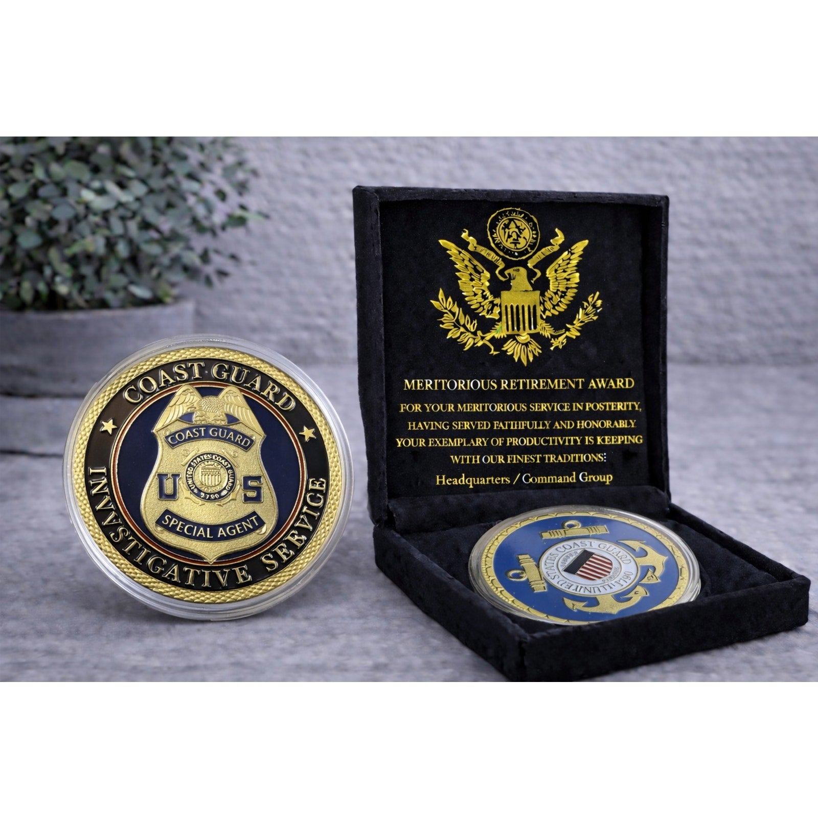 U.S. COAST GUARD Investigation Service Special Agent w/ Retirement Award