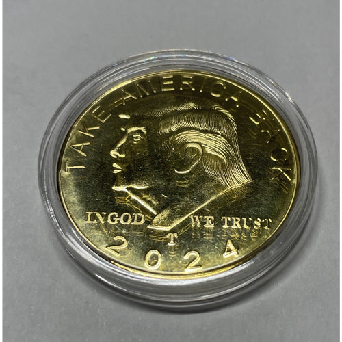 2024 President Donald Trump Commemorative Coin Take America Back Metal Coin Gold