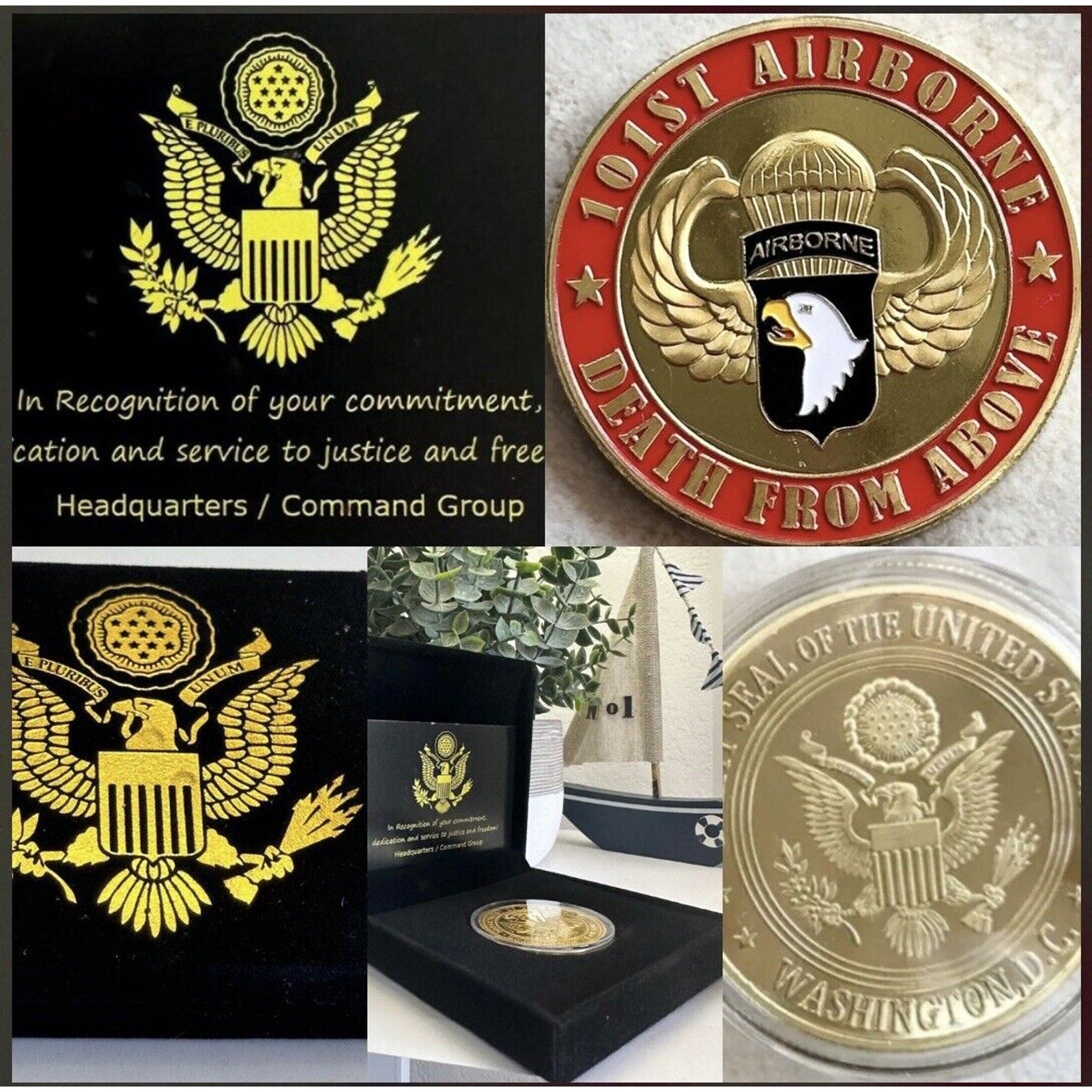 US ARMY 101st Airborne Death From Above From The USA Challenge Coin USA