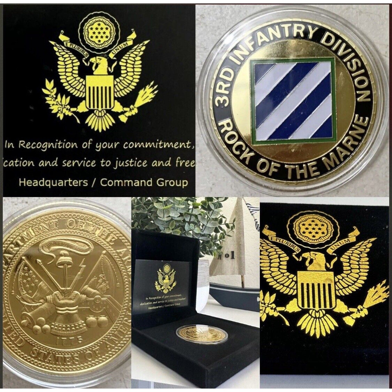 US ARMY Third 3rd INFANTRY COMBAT DIVISION Challenge Coin Fast Ship USA AMY