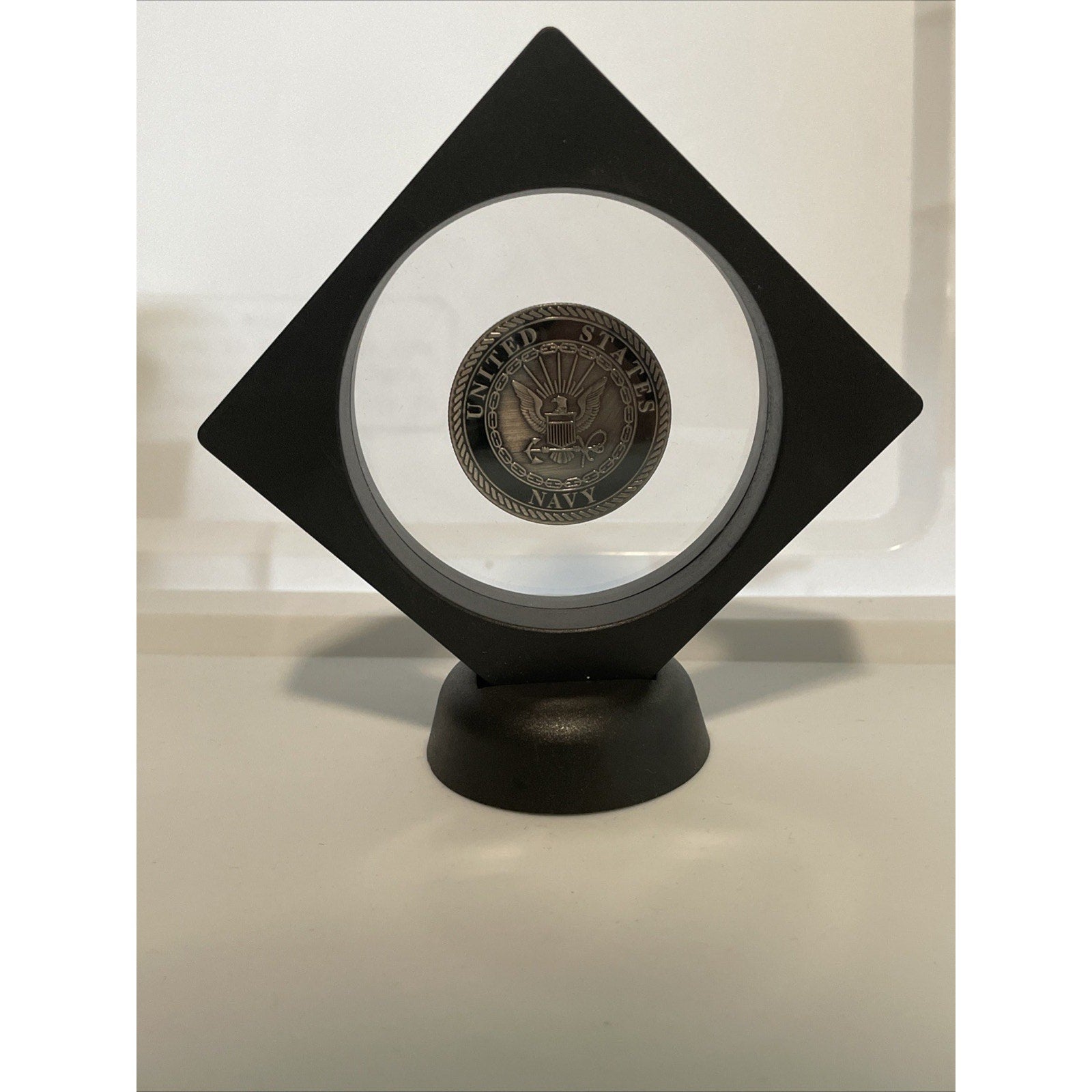 Is Navy Lieutenant 0-3 Coin w/ Black 3D Case/Stand