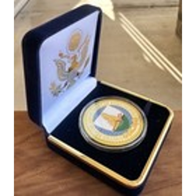Department of Energy (DOE) Challenge Coin With Blue Velvet Case. Fast Shipping!