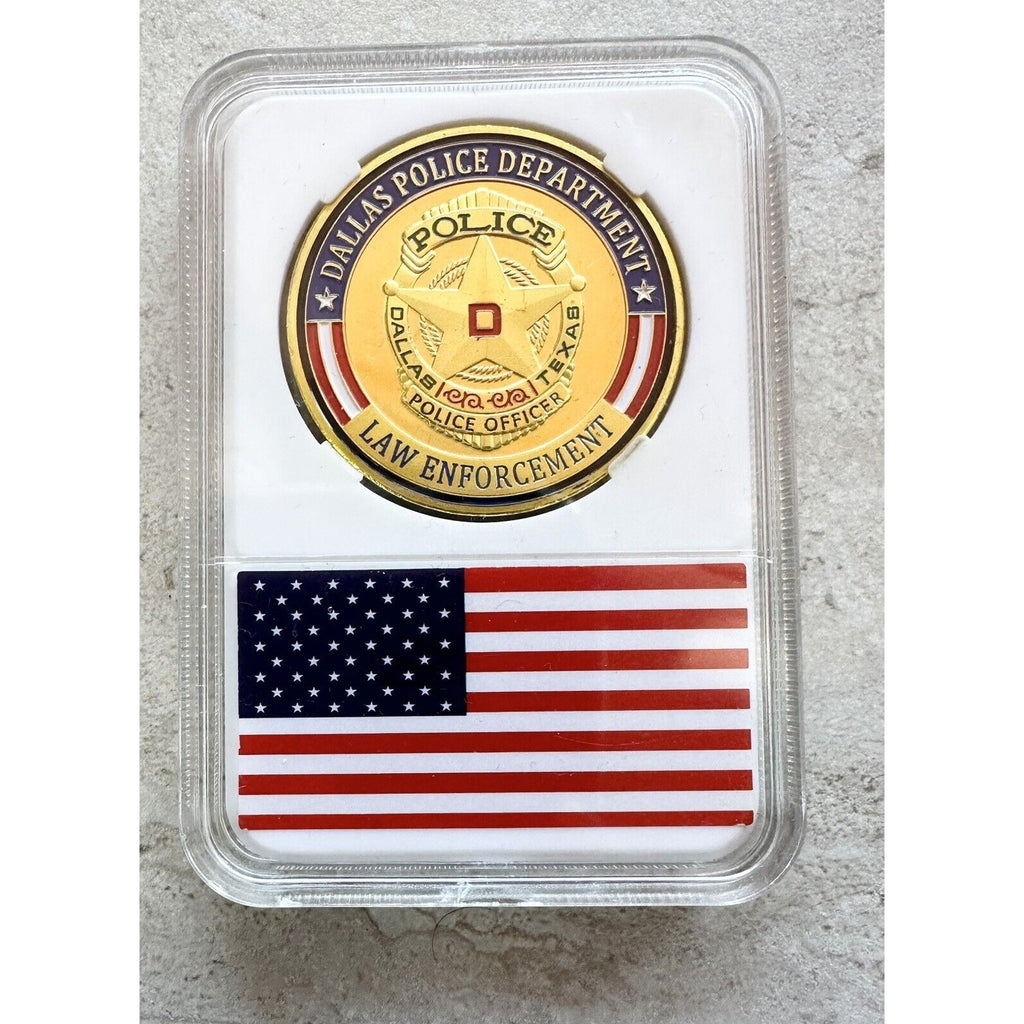 CITY OF DALLAS Police Dept. Challenge Coin With Case