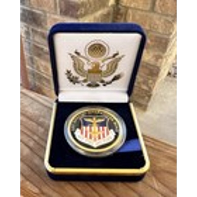 Department of Energy (DOE) Challenge Coin With Blue Velvet Case. Fast Shipping!