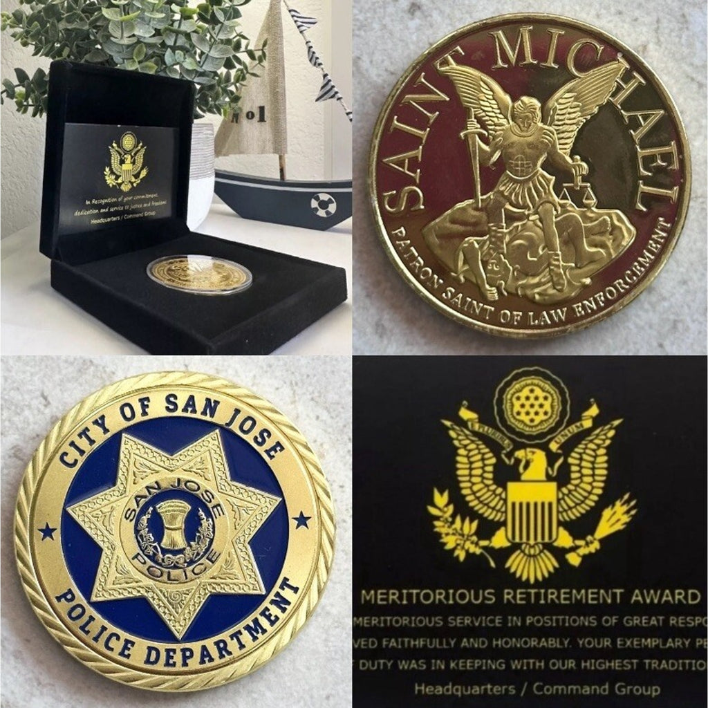 SAN JOSE POLICE DEPARTMENT Challenge Coin. New! With Retirement Award