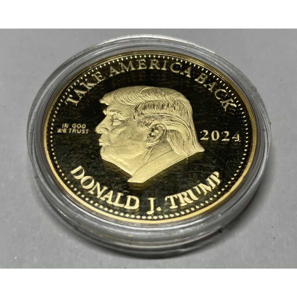 24k Gold Coin Donald Trump With Retirement Award