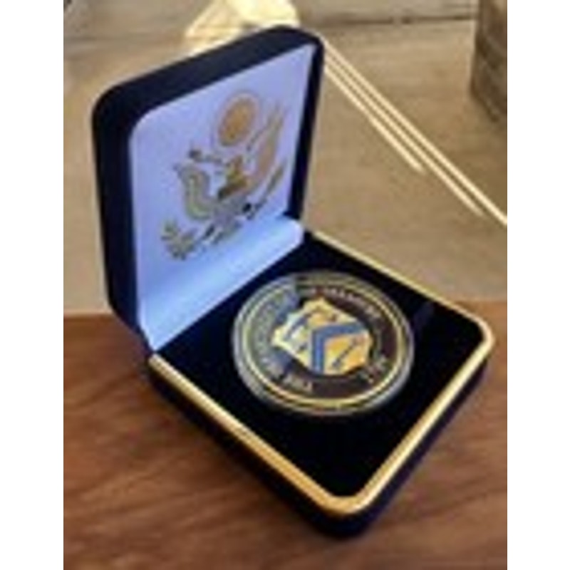 Department of Energy (DOE) Challenge Coin With Blue Velvet Case. Fast Shipping!