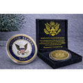 US NAVY Commemorative Challenge Coin come w/ Retirement Award