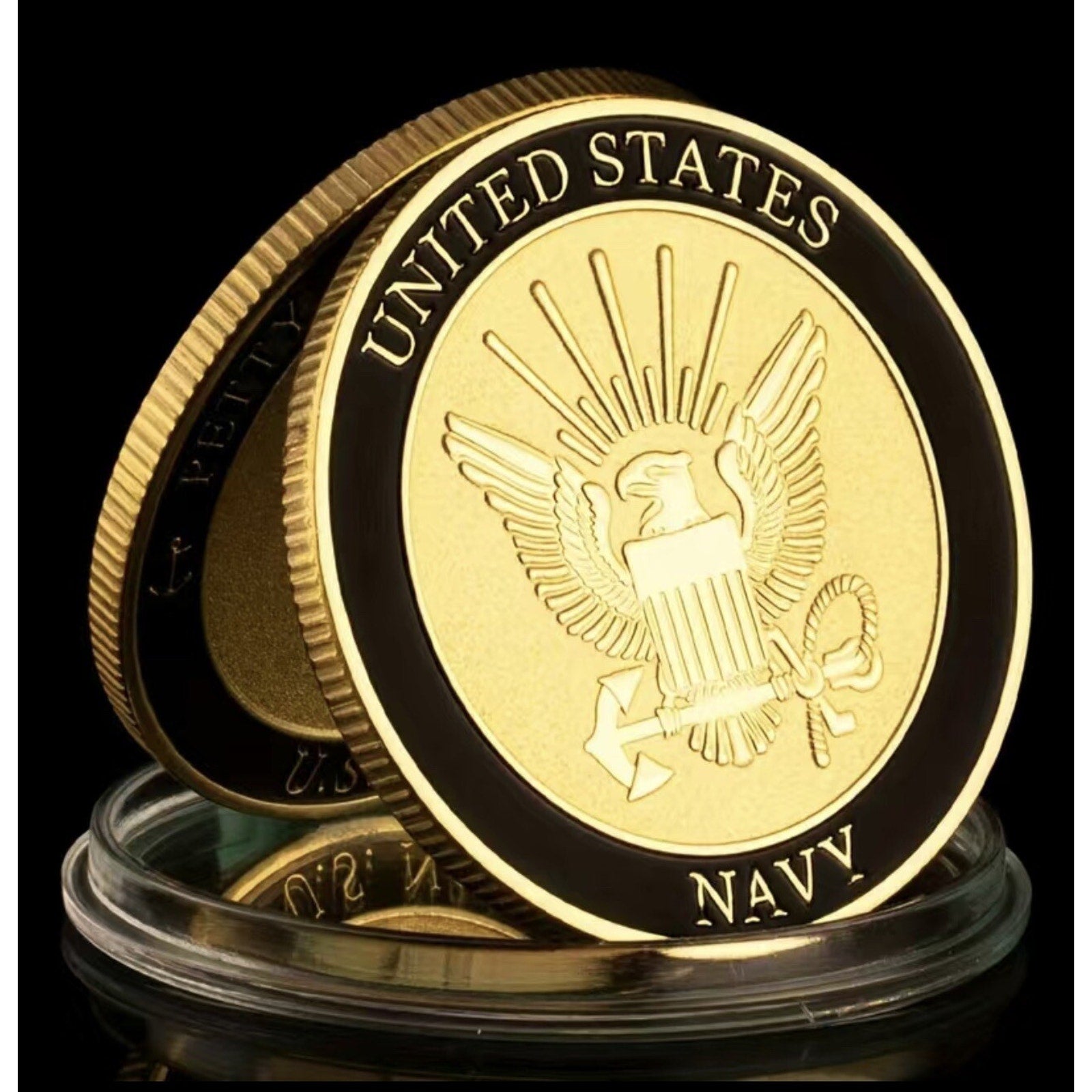 U.S. NAVY COIN: E6 PETTY OFFICER FIRST CLASS w/ Retirement Award