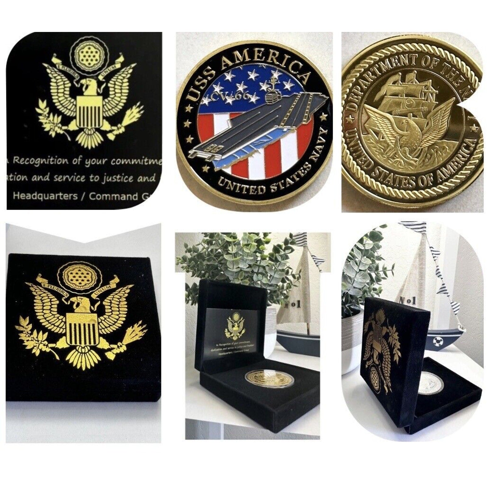 US NAVY - USS AMERICA CV-66 Challenge Coin USN