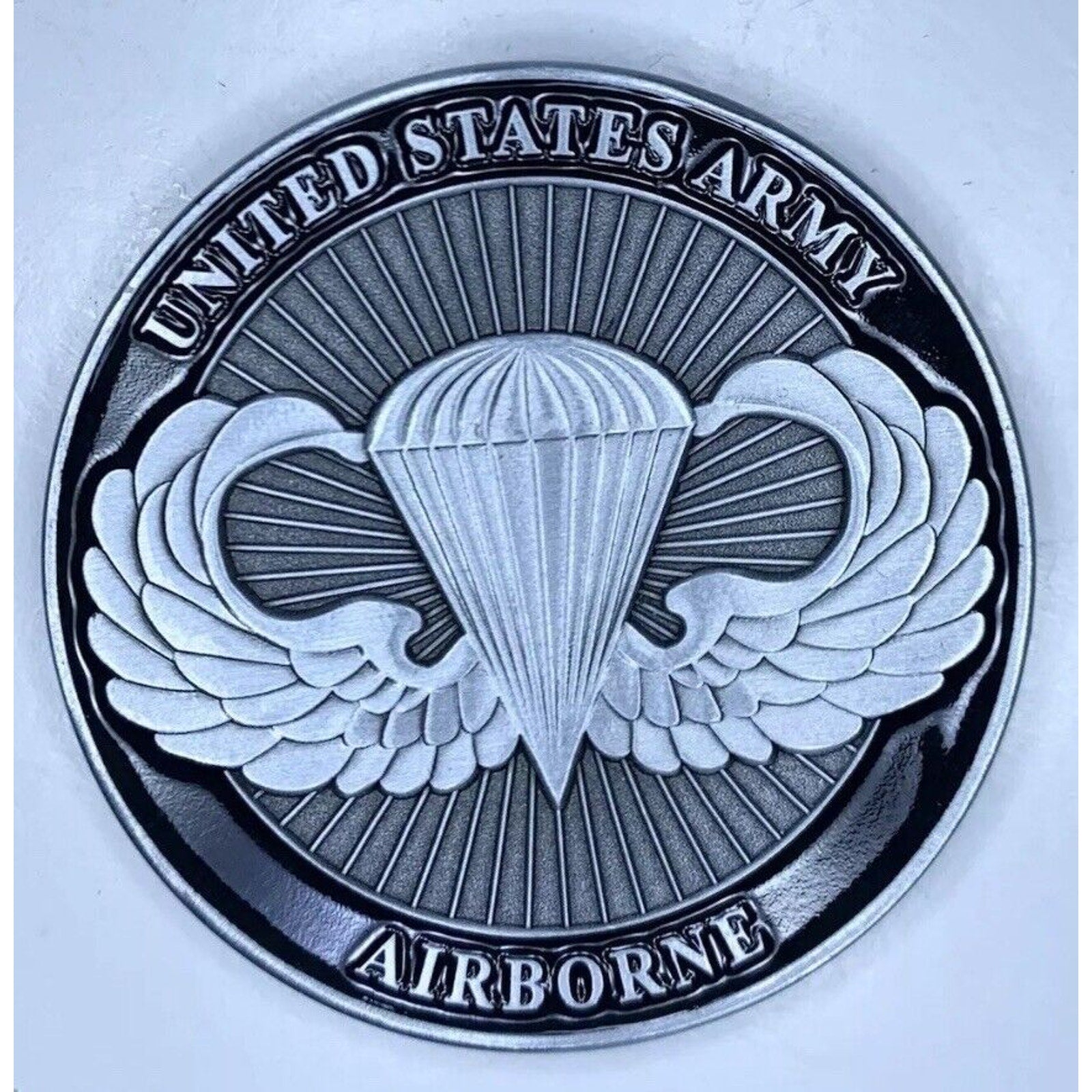 2pcs Army Rank Captain O-3 And UNITED STATES AIRBORNE CHALLENGE COIN