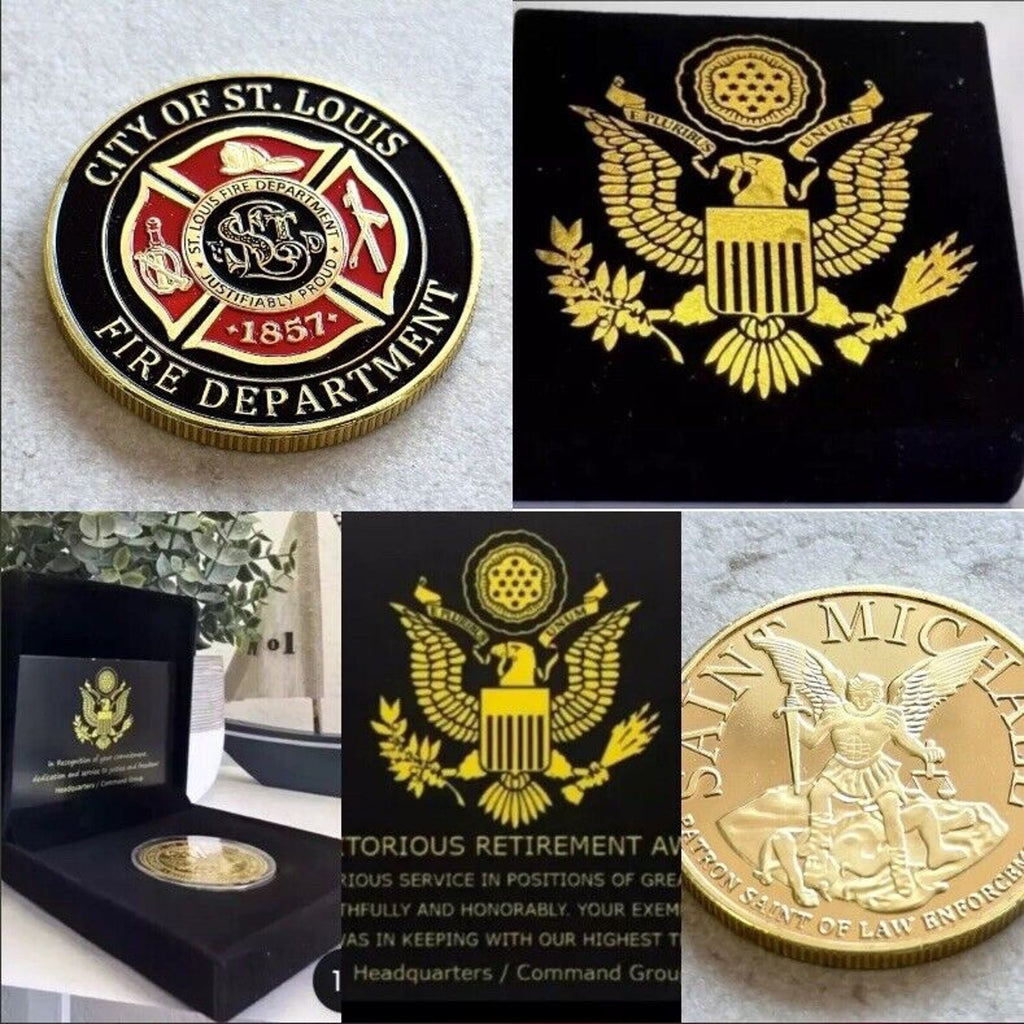 ST. LOUIS FIRE DEPT Retirement Award Coin