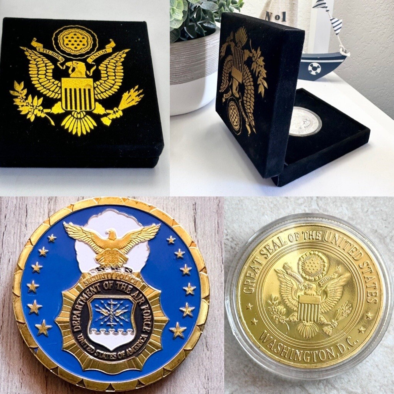 United States Air Force SECURITY FORCES Challenge Coin w/ Retirement Award