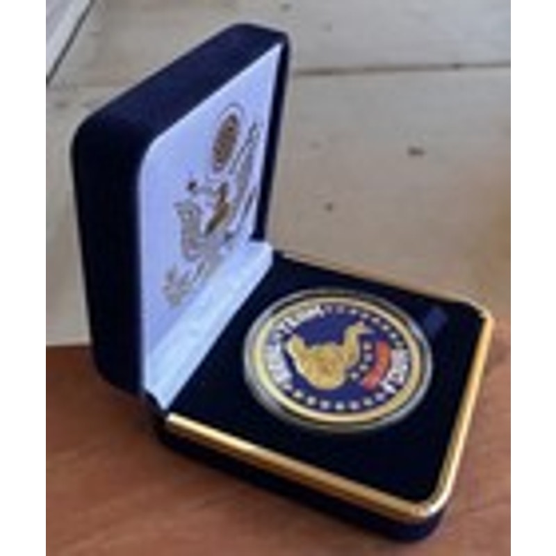 Department of Energy (DOE) Challenge Coin With Blue Velvet Case. Fast Shipping!