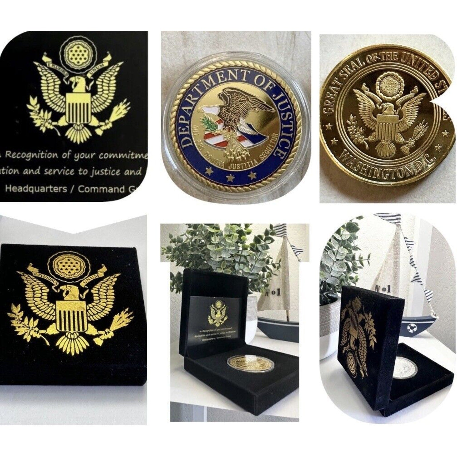 DOJ United States DEPARTMENT OF JUSTICE Challenge Coin USA