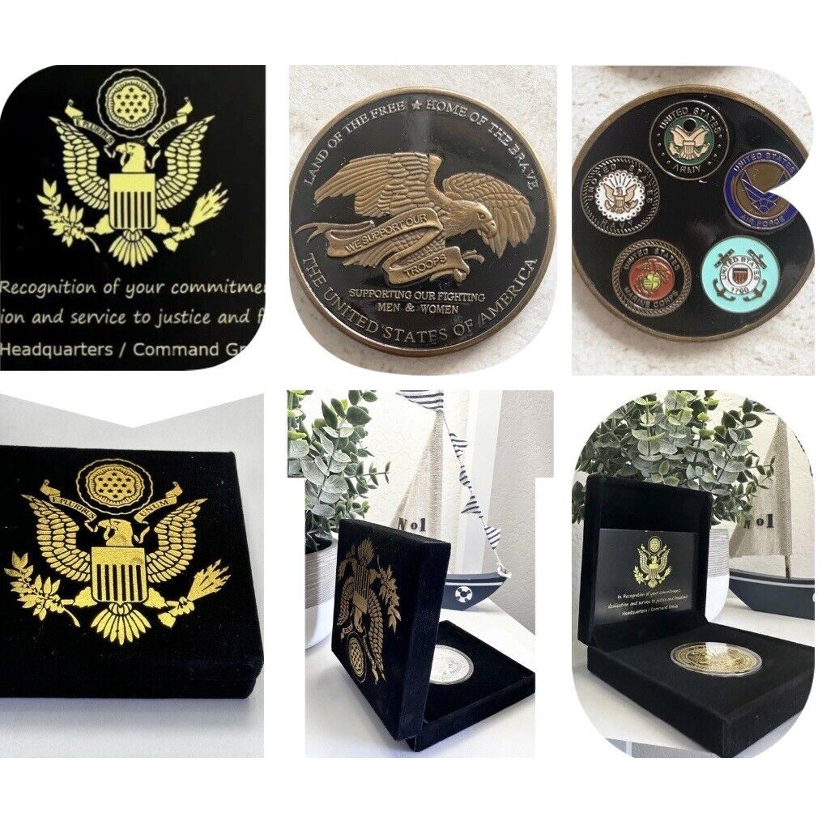 Rare UNITED STATES LAND OF THE FREE HOME OF THE BRAVE CHALLENGE COIN USA