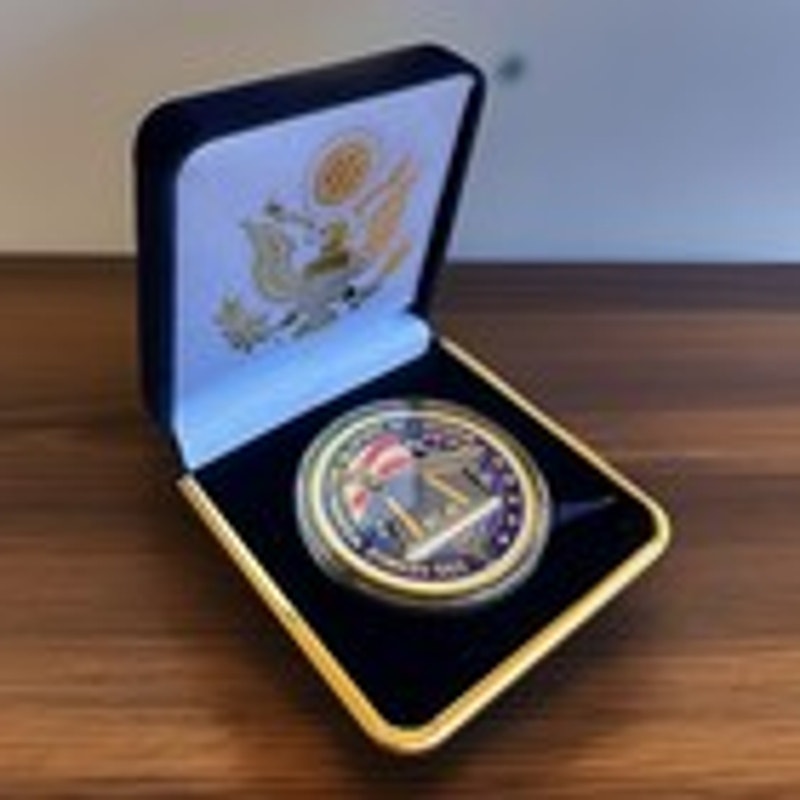 Department of Energy (DOE) Challenge Coin With Blue Velvet Case. Fast Shipping!