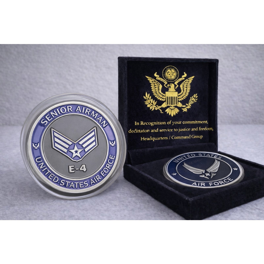 Air Force Senior Airman E4 Challenge Coin Archivement Arward
