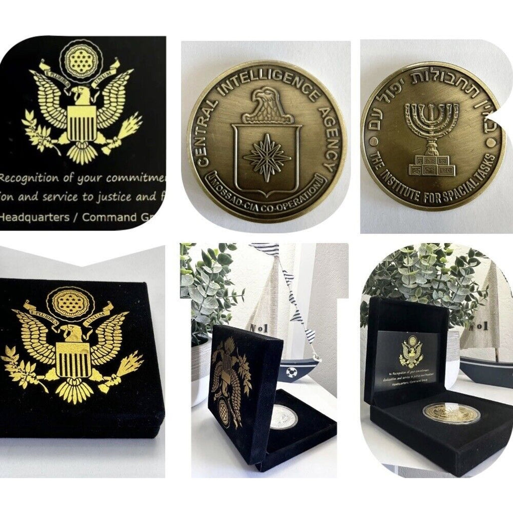 Rare US Israel Mossad / CIA Secret Joint Operation Challenge Coin USA