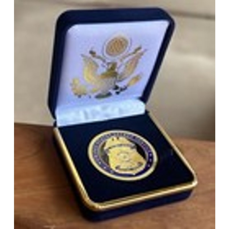 Department of Energy (DOE) Challenge Coin With Blue Velvet Case. Fast Shipping!
