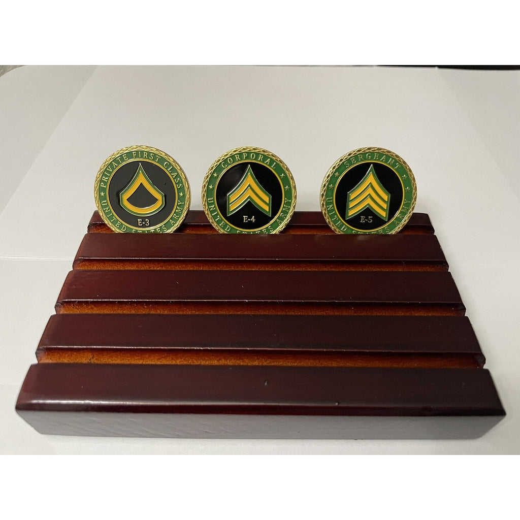 US ARMY Challenge Coin Rank Promotion Private Corporal Sergeant SGT USA