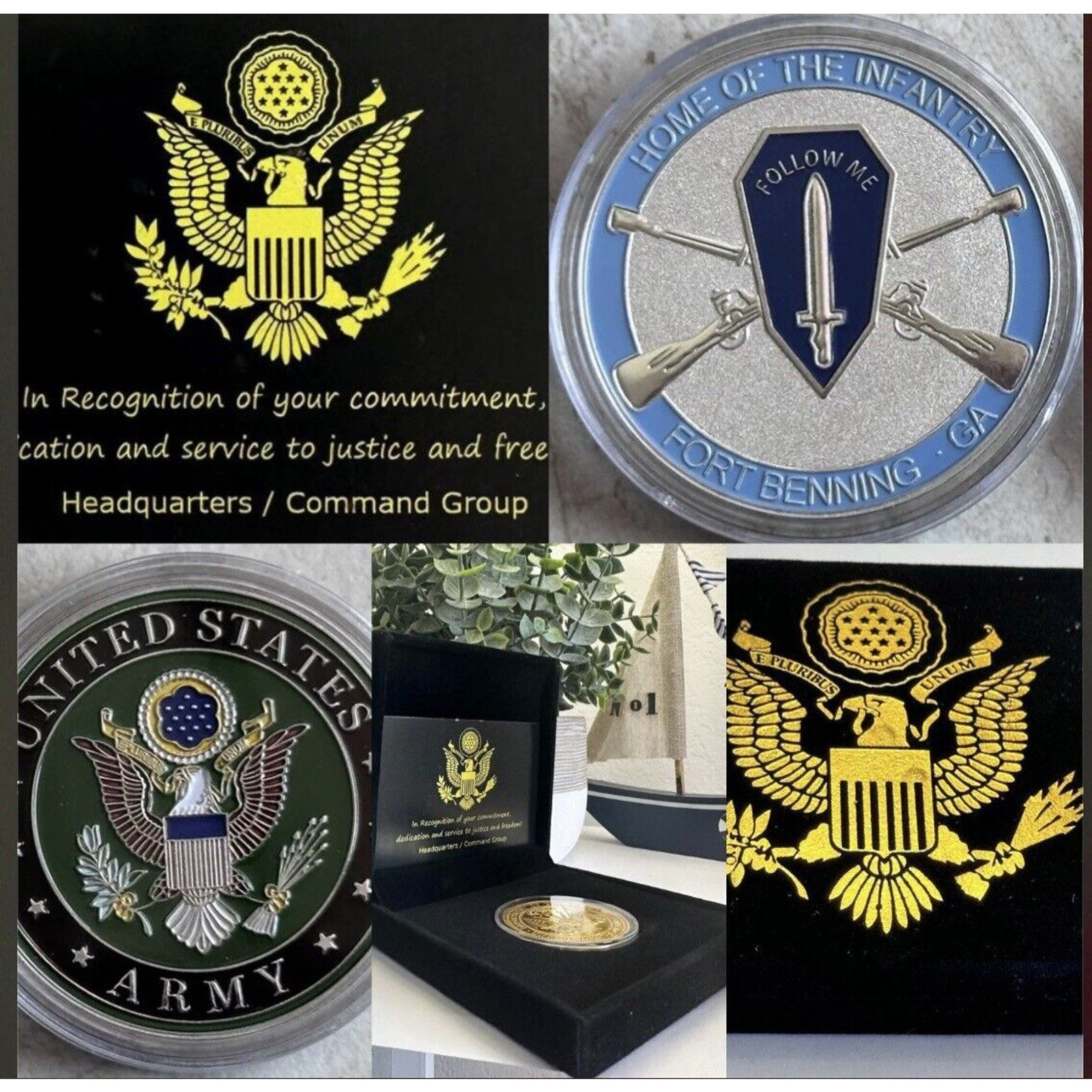 NEW U.S. Army Home of The Infantry Fort Benning, GA Challenge Coin USA AMY